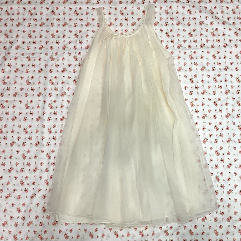 Lisette Al Sterling  white 60’s babydoll dress size S